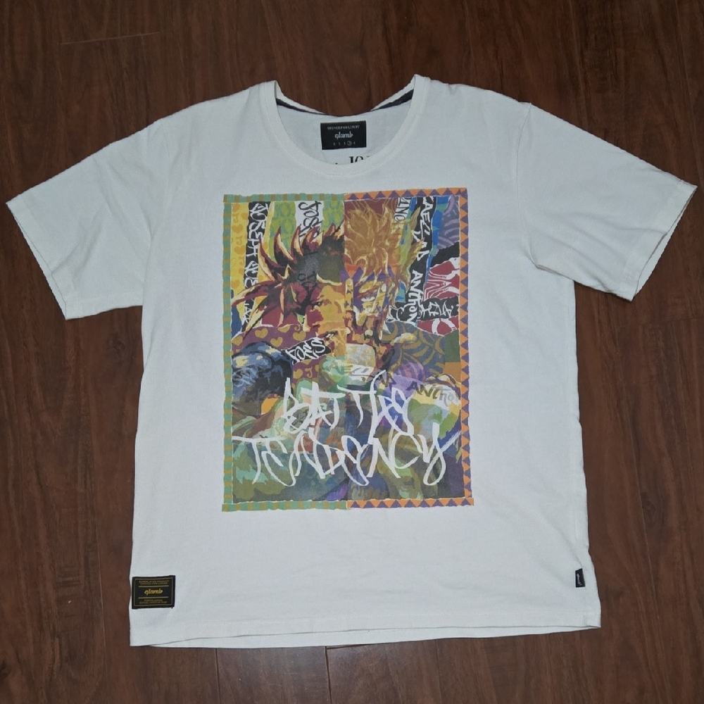 JoJo Part 2 White Glamb Graphic T-shirt From Japan